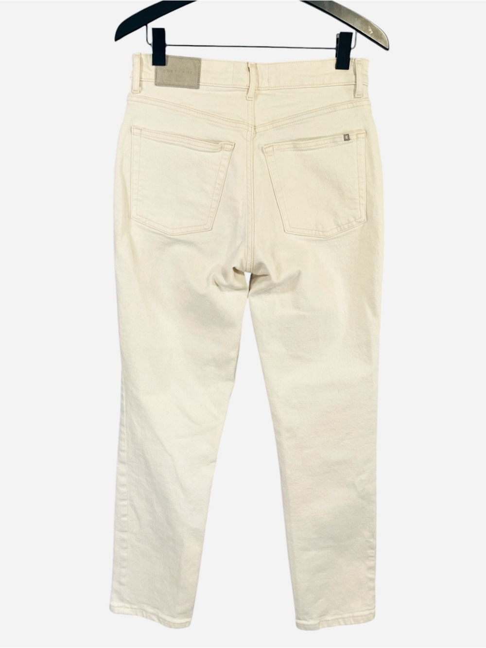 Everlane Original Cheeky High Rise Straight Jean in Ecru size 27 Regular - Picture 6 of 7